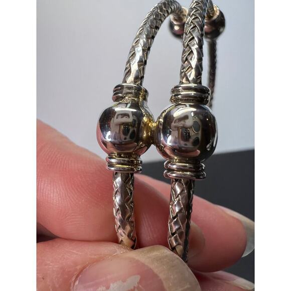 Sterling silver adjustable station cuff bracelet - Picture 6 of 11